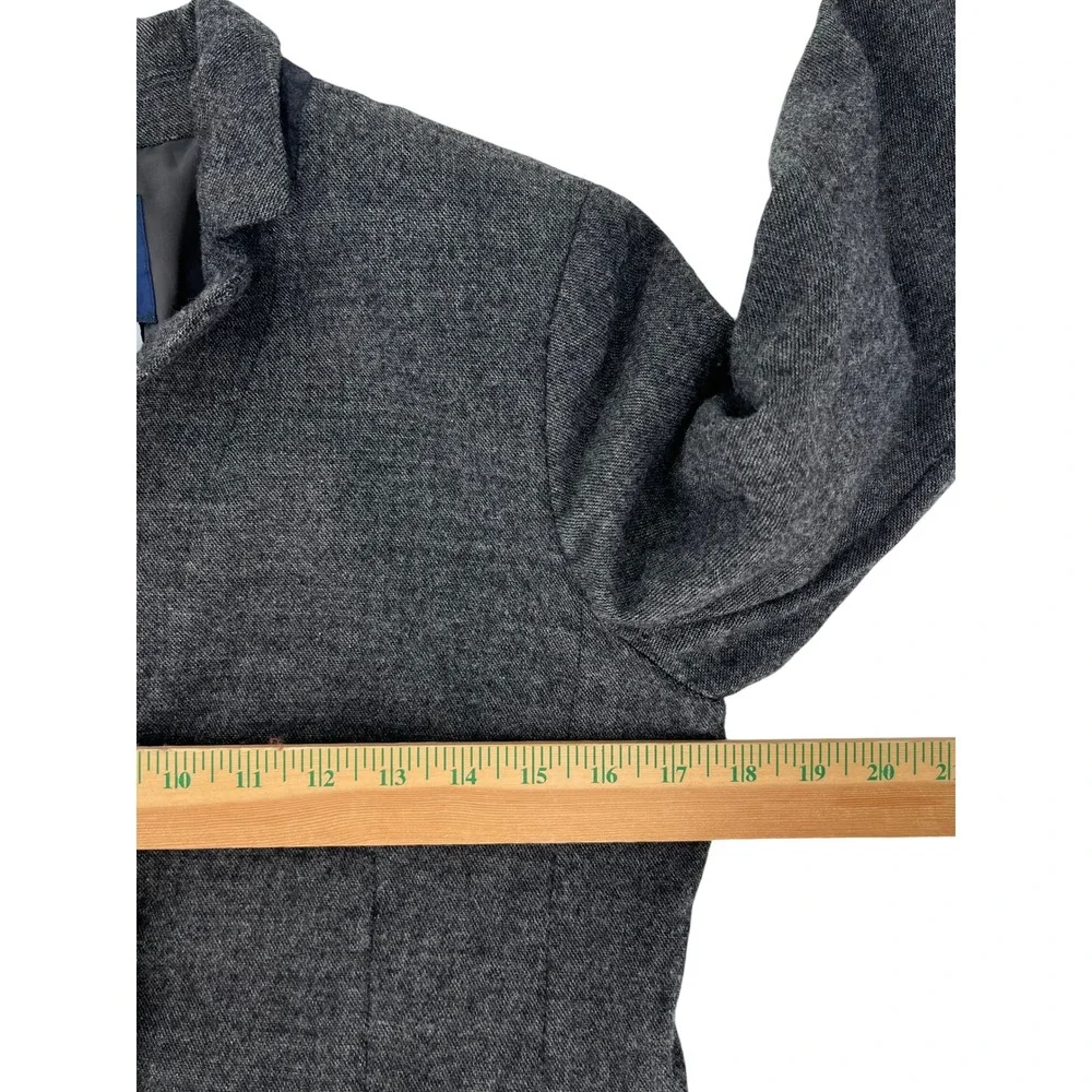 J.Crew Womens Gray Wool Two‎ Button Blazer Jacket Size 8 business casual lined